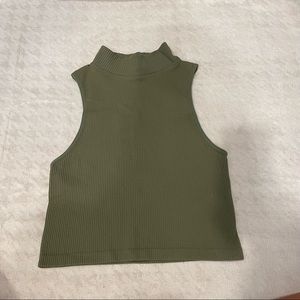 Zara High Neck Cropped Shirt